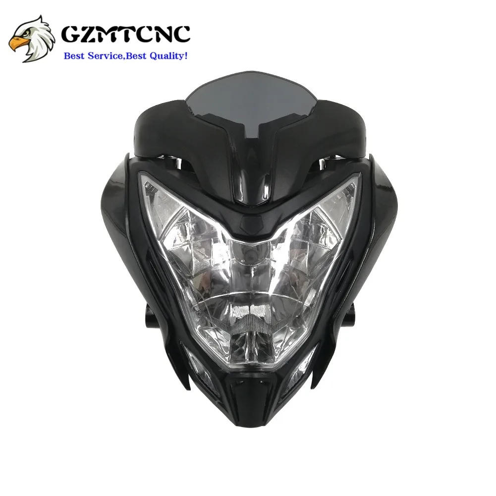 Передняя фара в сборе для BAJAJ Pulsar 150 200 PULSAR150 PULSAR200 черная оранжевая
