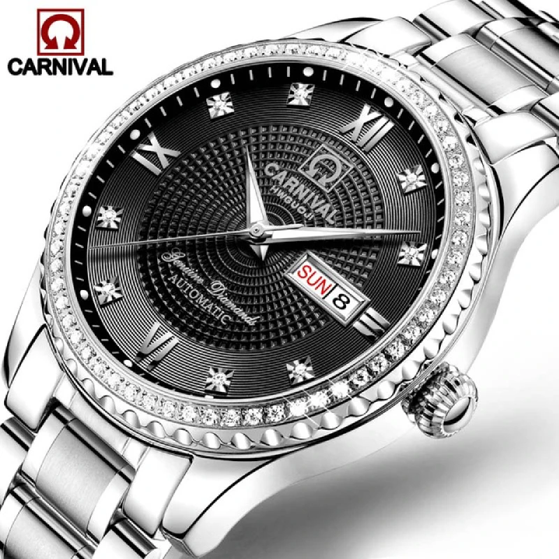 Часы наручные мужские автоматические механические светящиеся