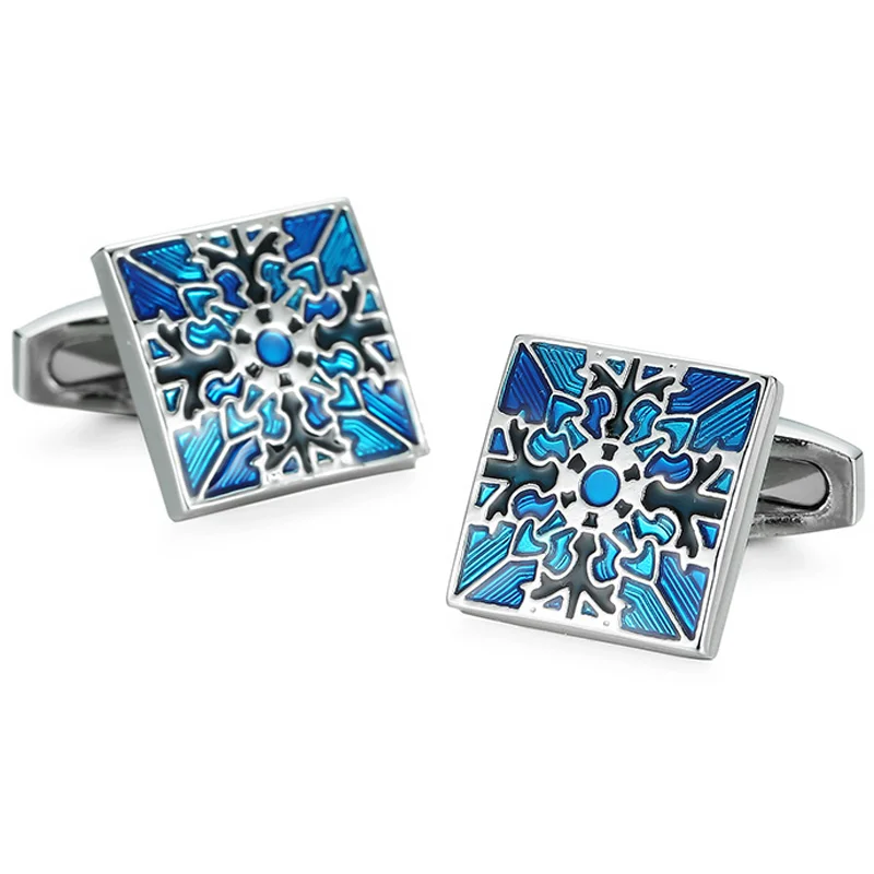 

New high quality enamel technology French shirt Cufflinks retro style exquisite carved pattern men's French shirt cuff buttons