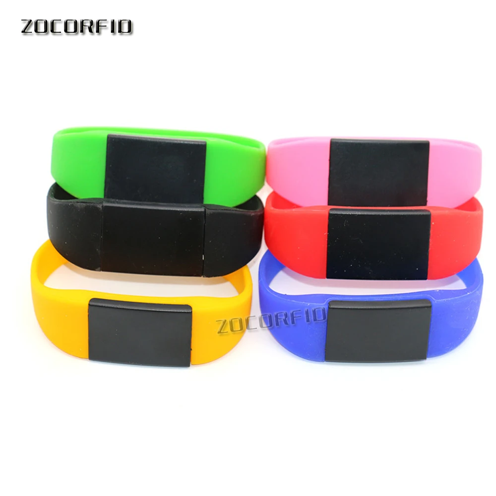125KHZ T5577/EM4305 Rewritable RFID Bracelet Silicone Wristband Watch Copy Clone Blank Card In Access Control | Безопасность и