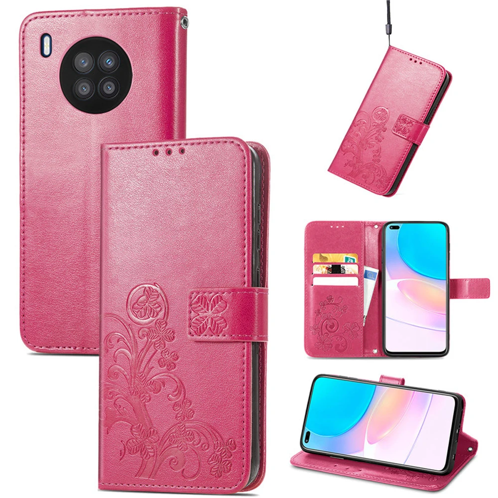 

Honor 50 Lite 2021 Flip Case for Huawei Honor 50 Pro Luxury 3D Emboss Leather Wallet Case Honor 50 SE 50Pro Funda Protect Cover