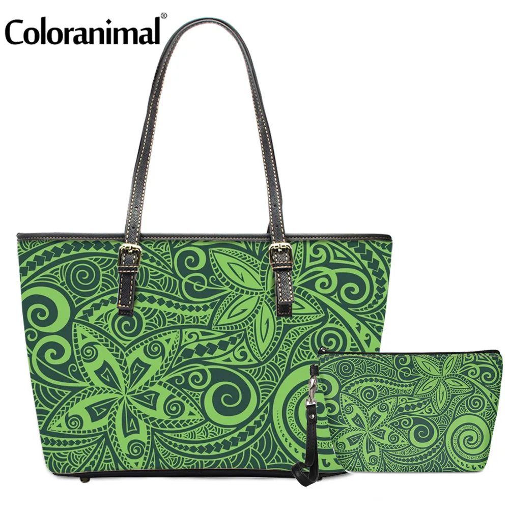 Coloranimal в гавайском стиле Цветочные Племенной Ретро дизайн Для женщин сумка через
