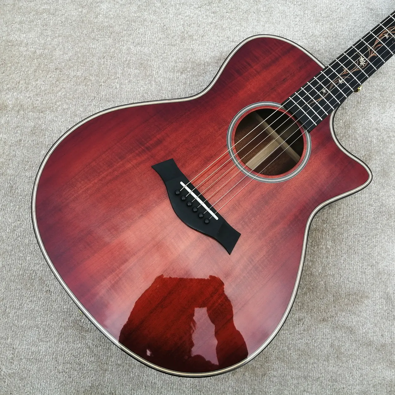 

6 струн Chaylor модель, K24ce Koa дерево 41 дюйм Акустическая гитара, красный вырез электрическая гитара, fishman пикап, бесплатная доставка