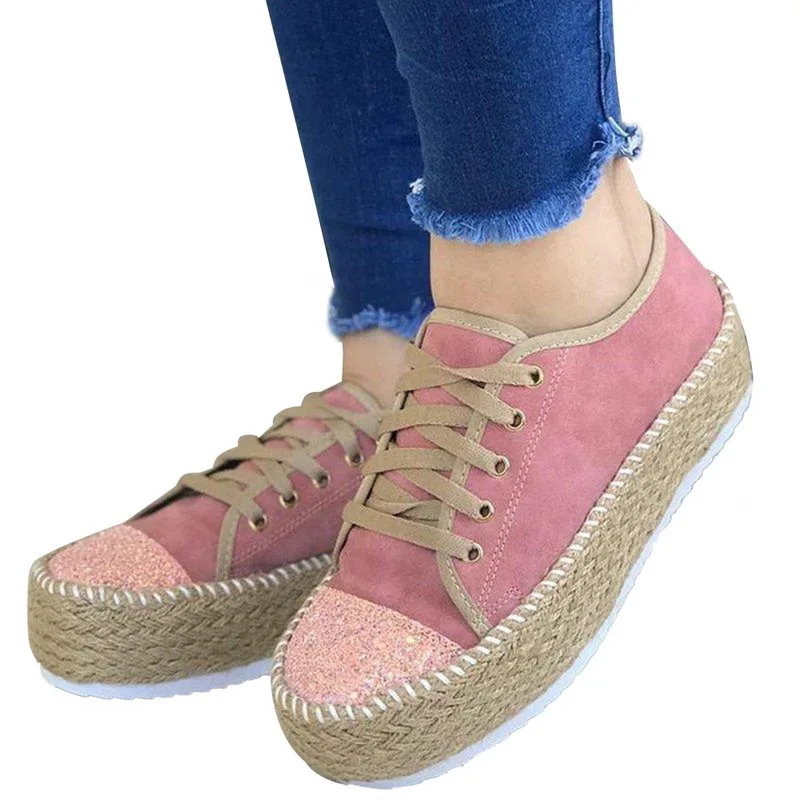 Женская обувь повседневные туфли на платформе со шнуровкой нового цвета женская