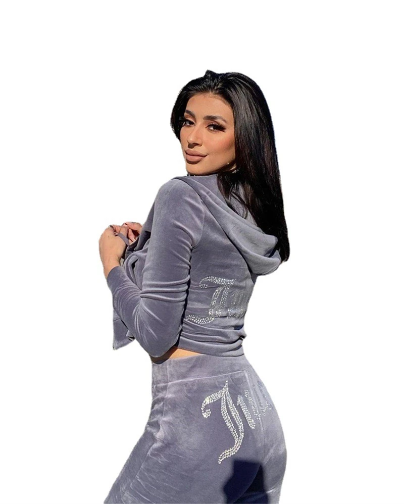 Спортивный костюм Adogirl женский из двух предметов сочный бархатный свитшот с