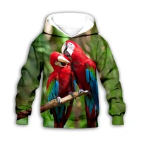 parrot 3d printed hoodies family suit tshirt zipper pullover kids suit sweatshirt tracksuitpant shorts 04