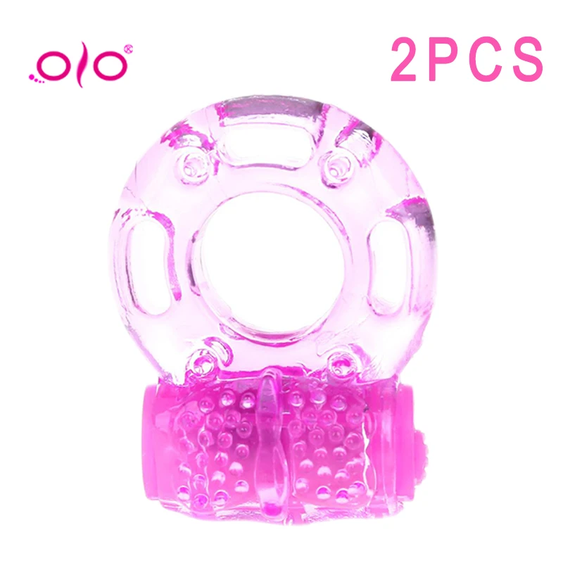 Вибратор OLO гибкие силиконовые Вибрирующие Кольца для пениса мужские Задержка