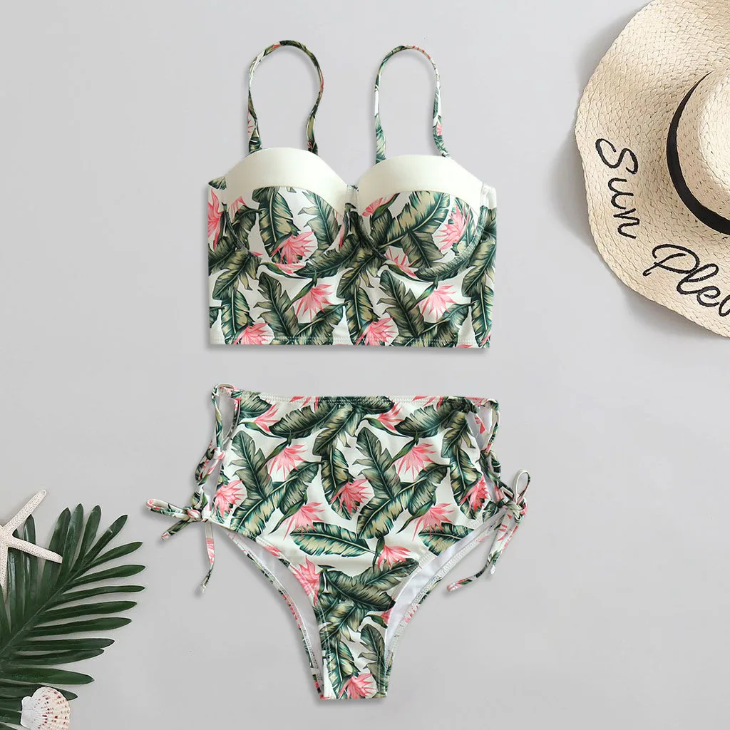 Летний женский купальный костюм большого размера 2020 купальник с подкладкой