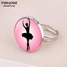 Регулируемые кольца FIMAODZ для девочек, подвеска для детей, для гимнастики, танцев балерины, подарочные украшения для вечеринок