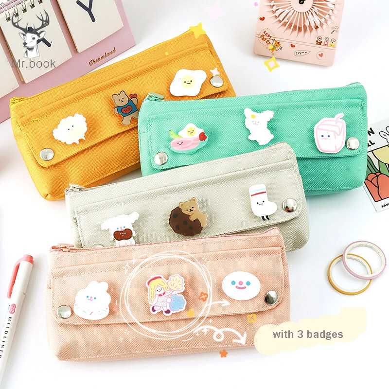 Милая сумка для карандашей в японском стиле студенческие канцелярские товары