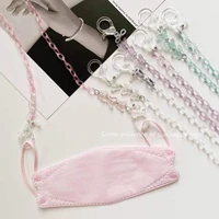 new candy color cartoon butterfly acrylic lanyard necklace glasses chain earphone chain mask belt