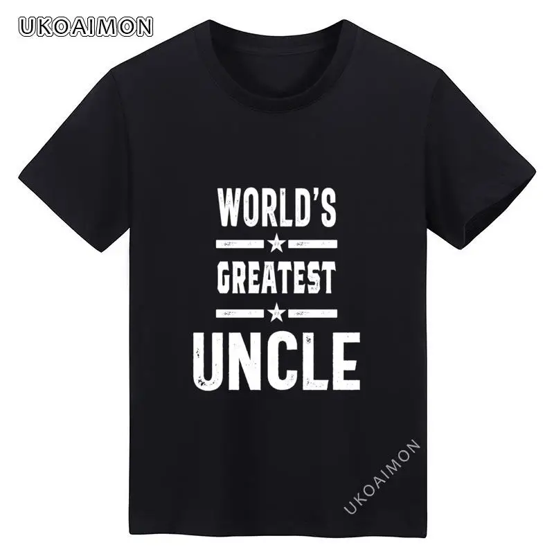 

New Arrival World's Greatest Uncle Men's O Neck T Shirt Plain Men TShirts Pure Cotton Streetwear T Shirts Manga O-Neck Tees