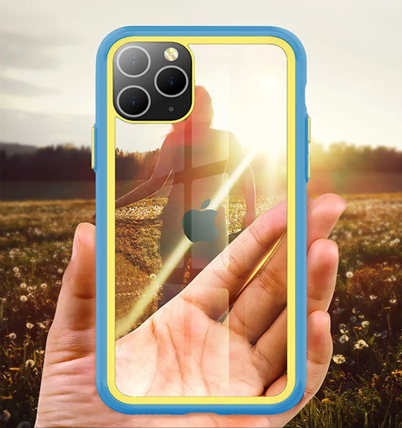 Прозрачный ударопрочный чехол для телефона iPhone 11 Pro Max X XS XR устойчивый к царапинам