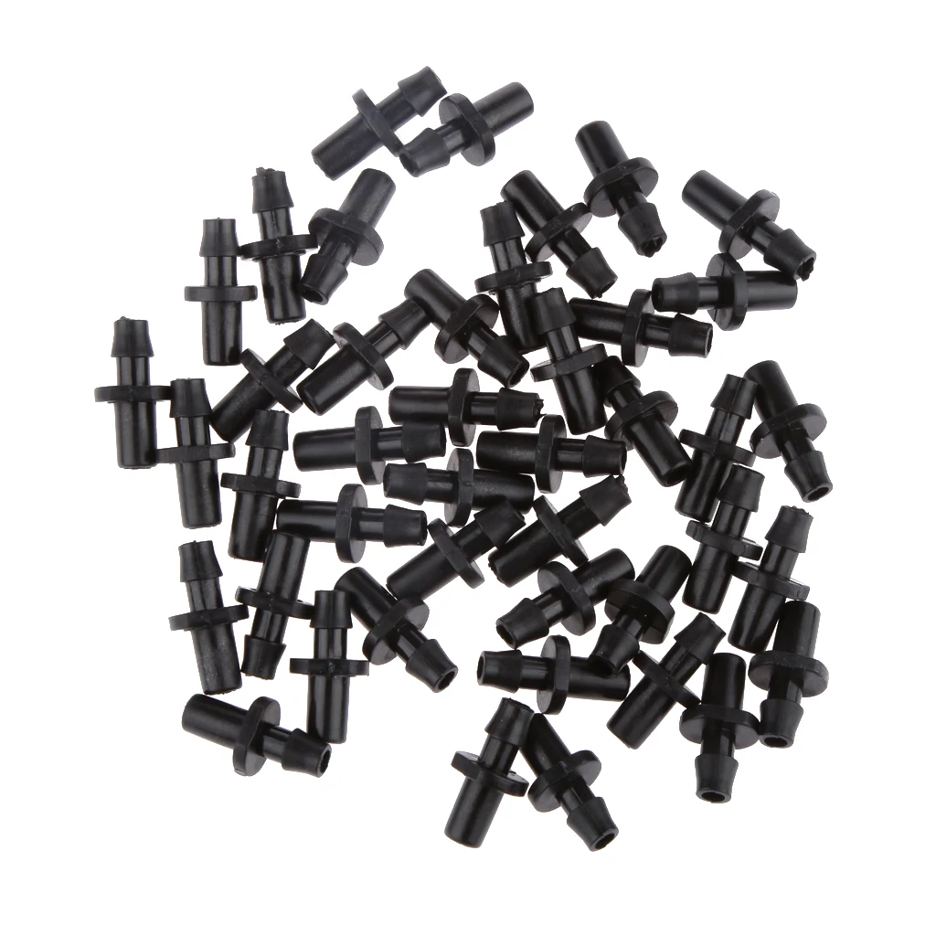 

50pcs 1/4inch Garden Lawn Watering Irrigation Hose Tubing Drip Nozzle fitting