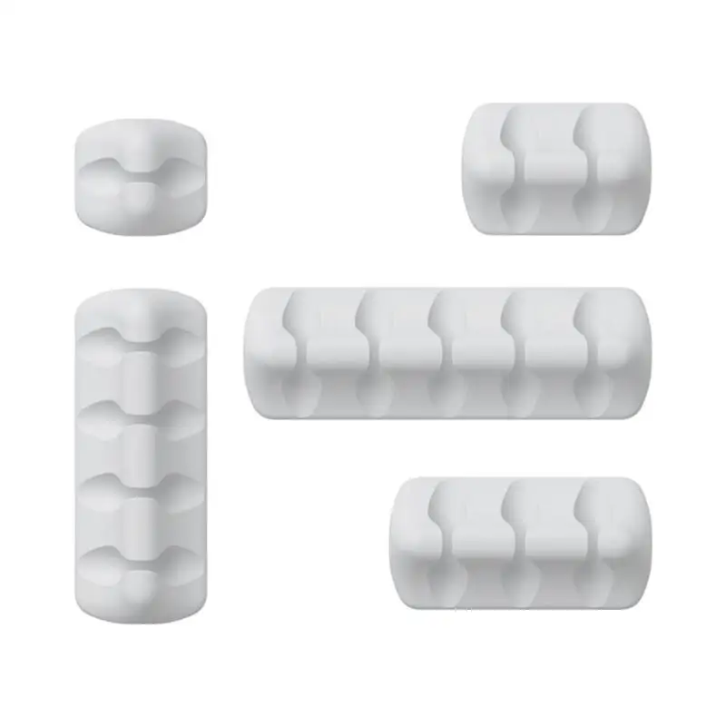 

5Pcs Cable Holder Silicone Cable Organizer USB Winder Desktop Tidy Management Clips Holder For Mouse Keyboard Earphone Headset