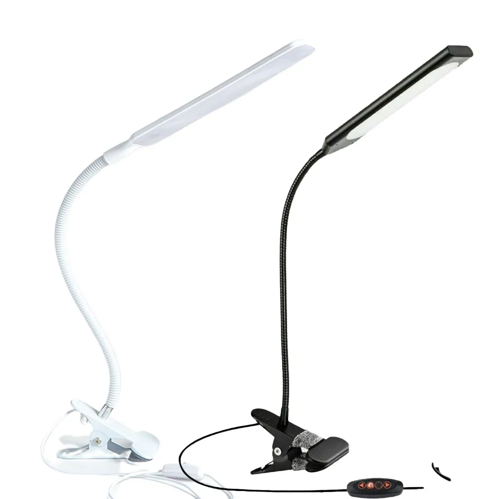 

USB Clip On Desk Lamp Flexible Clamp Reading Light LED Bed Table Bedside Night 3 Levels Adjustable Eye-protecting Desk Lamp