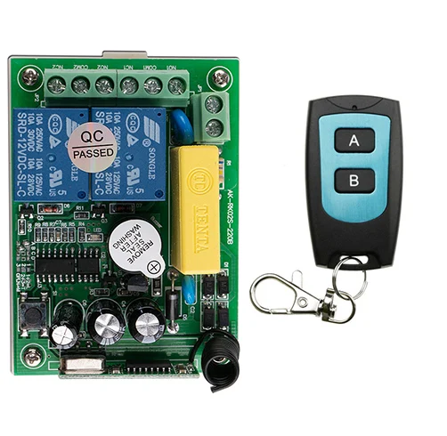 AC 220V 2 CH Channels 2CH RF Wireless Remote Control Switch System receiver transmitter 1CH Relay 315/433 MHz