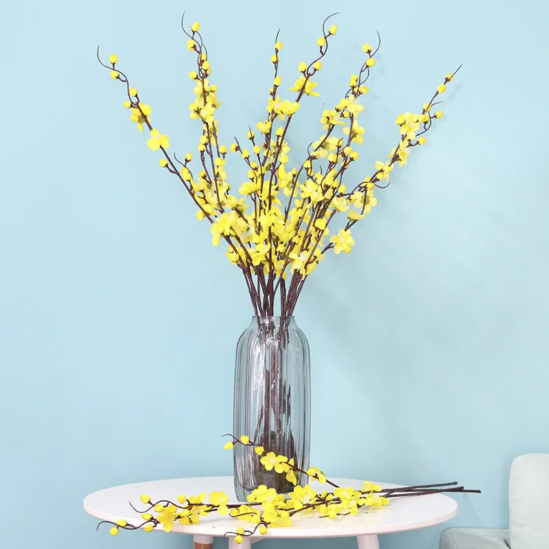 Имитация сливы ветка жива с собственной семьи Ложные украшения Ландшафтный