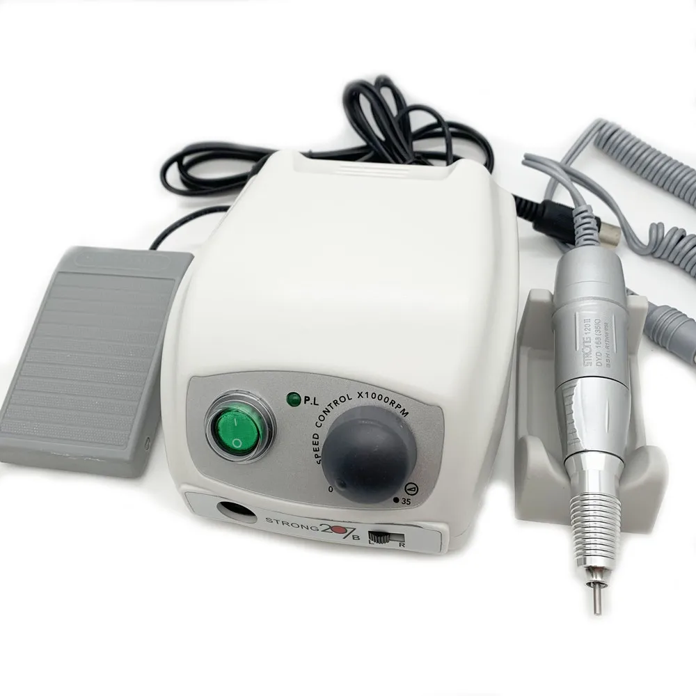 Strong 207b 65w 35000RPM  Nail Drill STRONG 102L Manicure machine For polishing nail pedicure Nail Art drill Manicure Machine