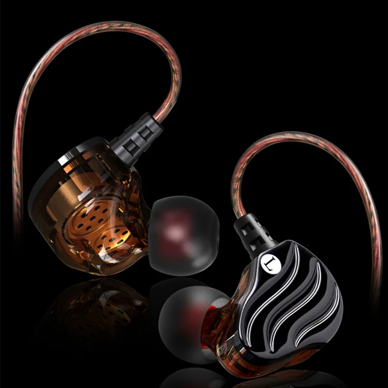 QKZ KD4 наушники сабвуфер мобильный телефон музыка MP3 двухкомпонентные сабвуферные