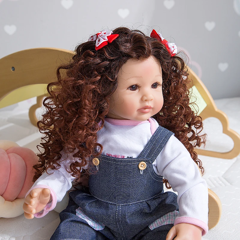 Новый дизайн Плотность локоны как принцесса перерожденные куклы младенцы