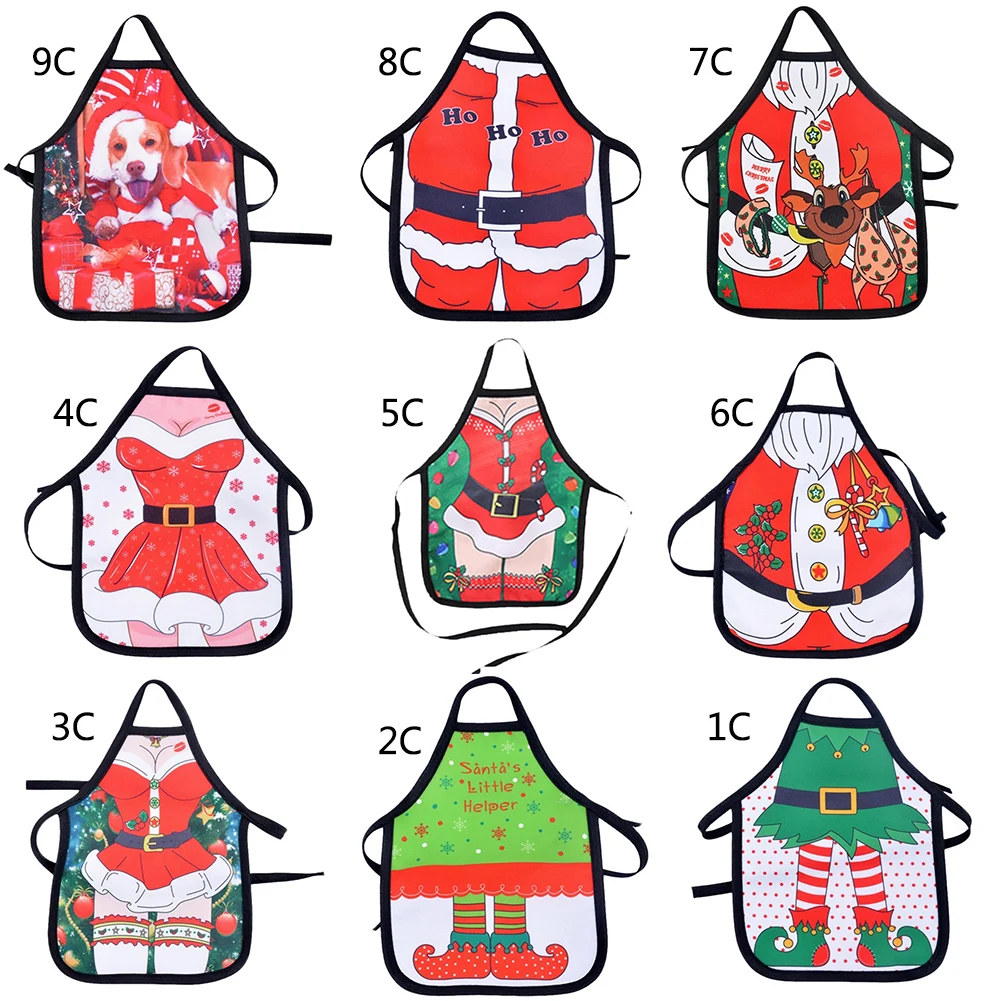 Рождественские украшения обеденный Карманный Фартук для вина чехол мини-бутылки