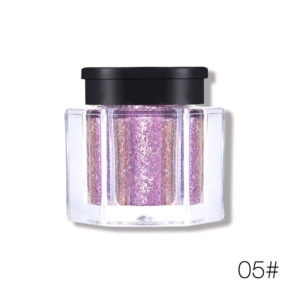 05 Glitter Rock UCANBE, 8 цветов, блестящие тени для век, рассыпчатая пудра, алмазный блеск, тени для век, пигмент, блеск, красота, голографический макияж, металлик, телесный - Цвет: 05 Glitter Rock