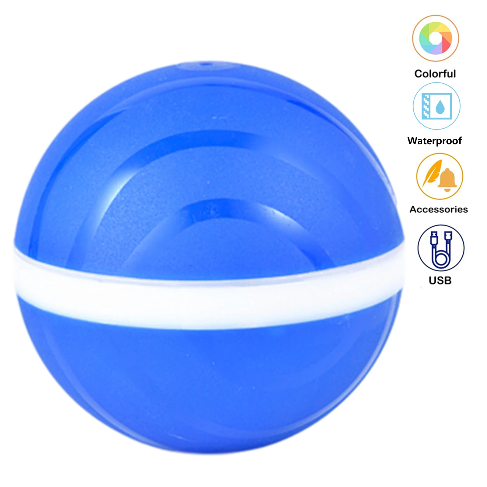 

NEW Electric Pet Ball Smart Cat Toy USB Charging Flashing Ball Pet Bumper Ball Dog LED Rolling Ball Toy
