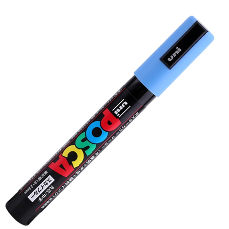 3 шт./партия Mitsubishi Uni Posca PC-5M маркер-средний Tip-1.8mm-2.5mm 17 цветов художественные маркеры офисные школьные принадлежности - Цвет: Синий