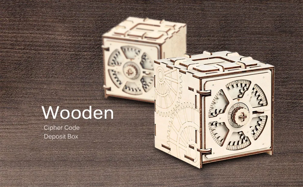 Cipher кодовый ящик для депозита Механическая деревянная модель 3D Головоломка Развивающие игрушки