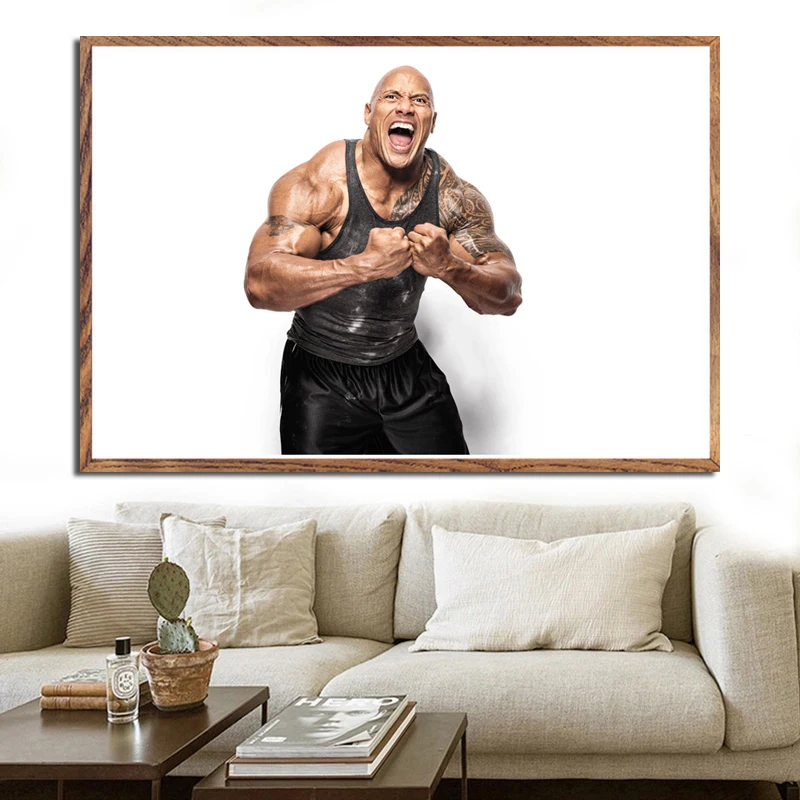 The Rock Dwayne Johnson Тренировка Фитнес Бодибилдинг мышечное искусство Рисование