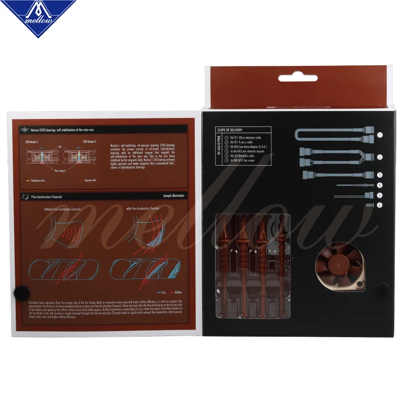 3d принтер вентилятор Noctua Nf a4x10 PWM 5v/12v Премиум тихий охлаждающий 4010(40*40*10 мм) для