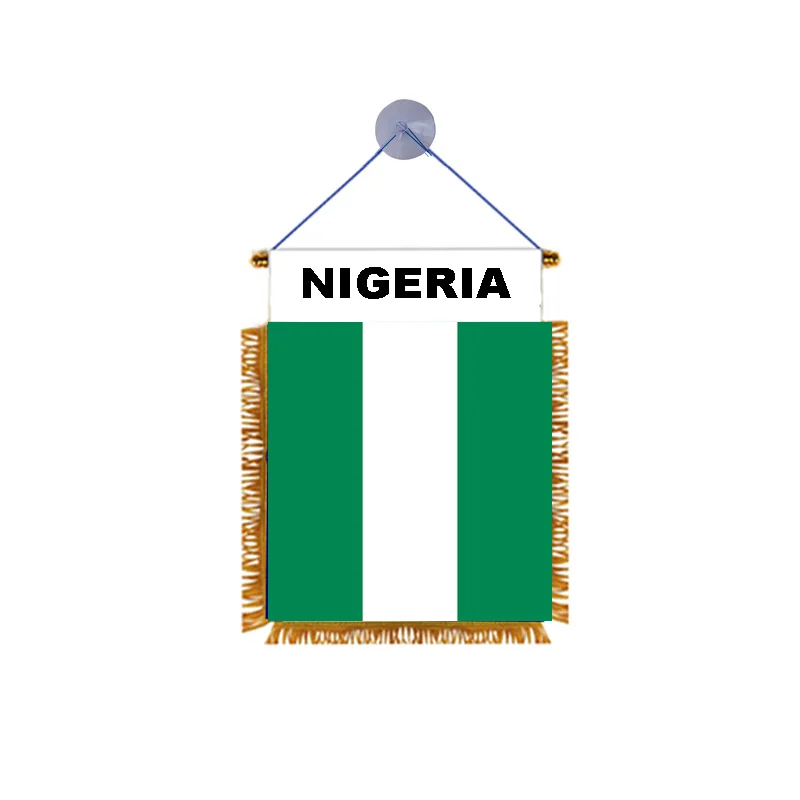 

MORNING custom Nigeria national home car decoration polyester flag