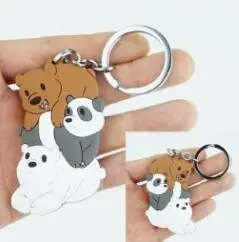 Silica gel keyring D Милый Мы Голые Медведи брелок Брелоки кулоны серии животных брелок Подвеска фигурка брелка для ключей подвеска игрушки - Цвет: Silica gel keyring D