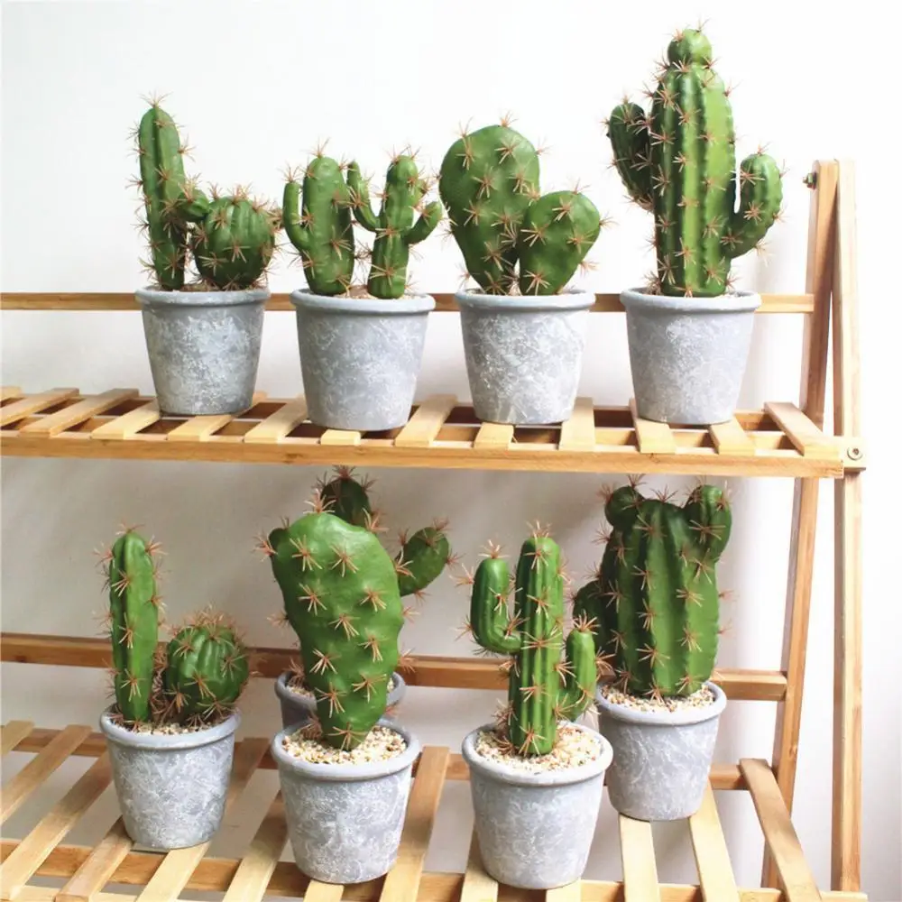 

1Pc Garden Plantas Artificiales Succulent Cactus Bonsai DIY Stage Garden Holiday Home Party Decor
