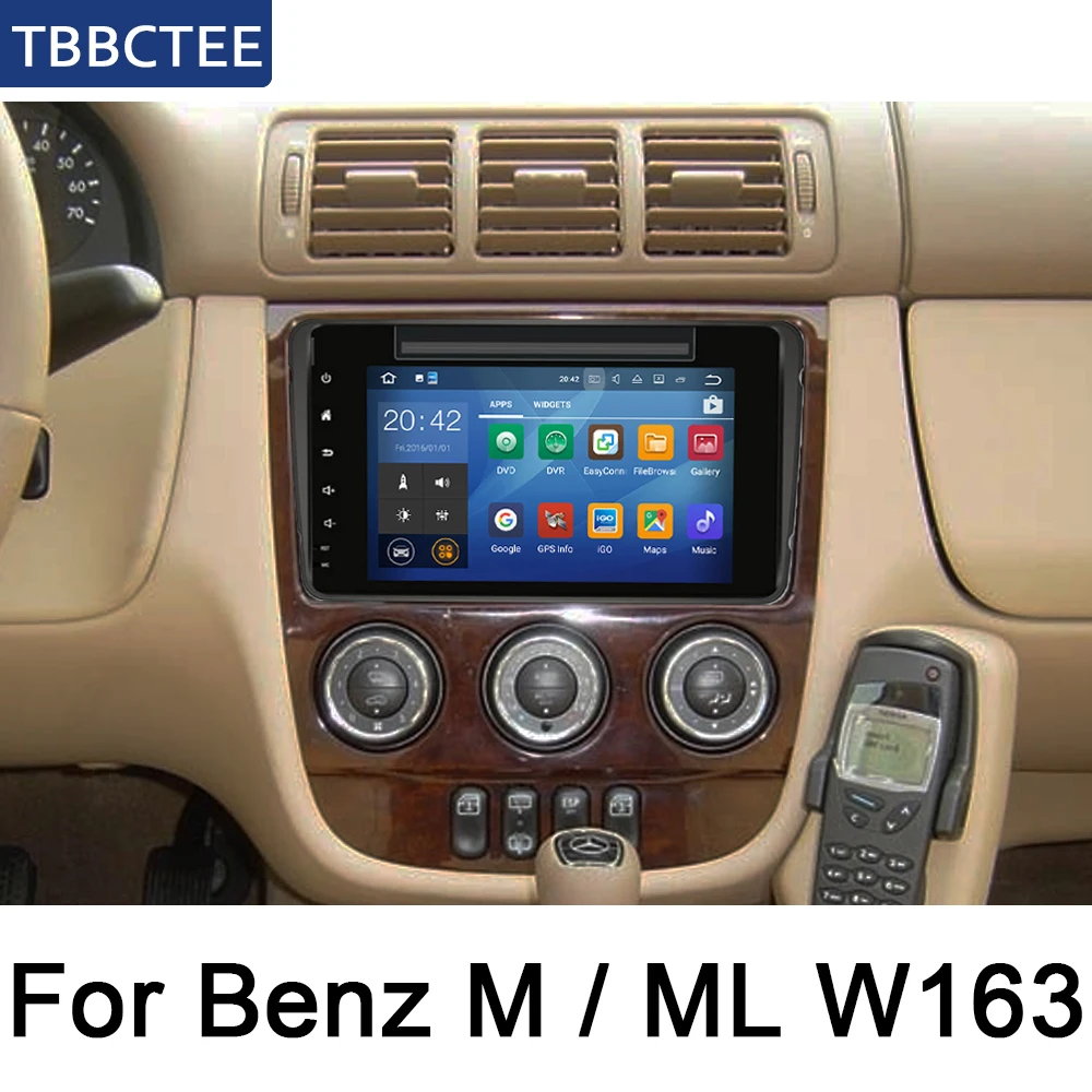 Автомобильный DVD плеер для Mercedes Benz M / ML W163 1998 ~ 2002 NTG IPS ЖК экран GPS навигация система