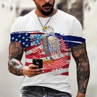 summer fashion men t shirt 2021 new flying eagle 3d printing pattern men trend short sleeved casual plus size t shirt top