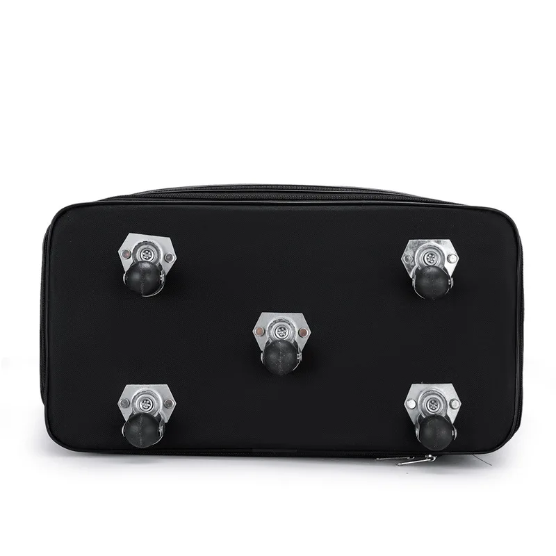 Black Rolling Luggage Suitcase With Wheels Expandable Folding Oxford Trolley Case Travel Bag Women Men Weekend Trip Pack X49C