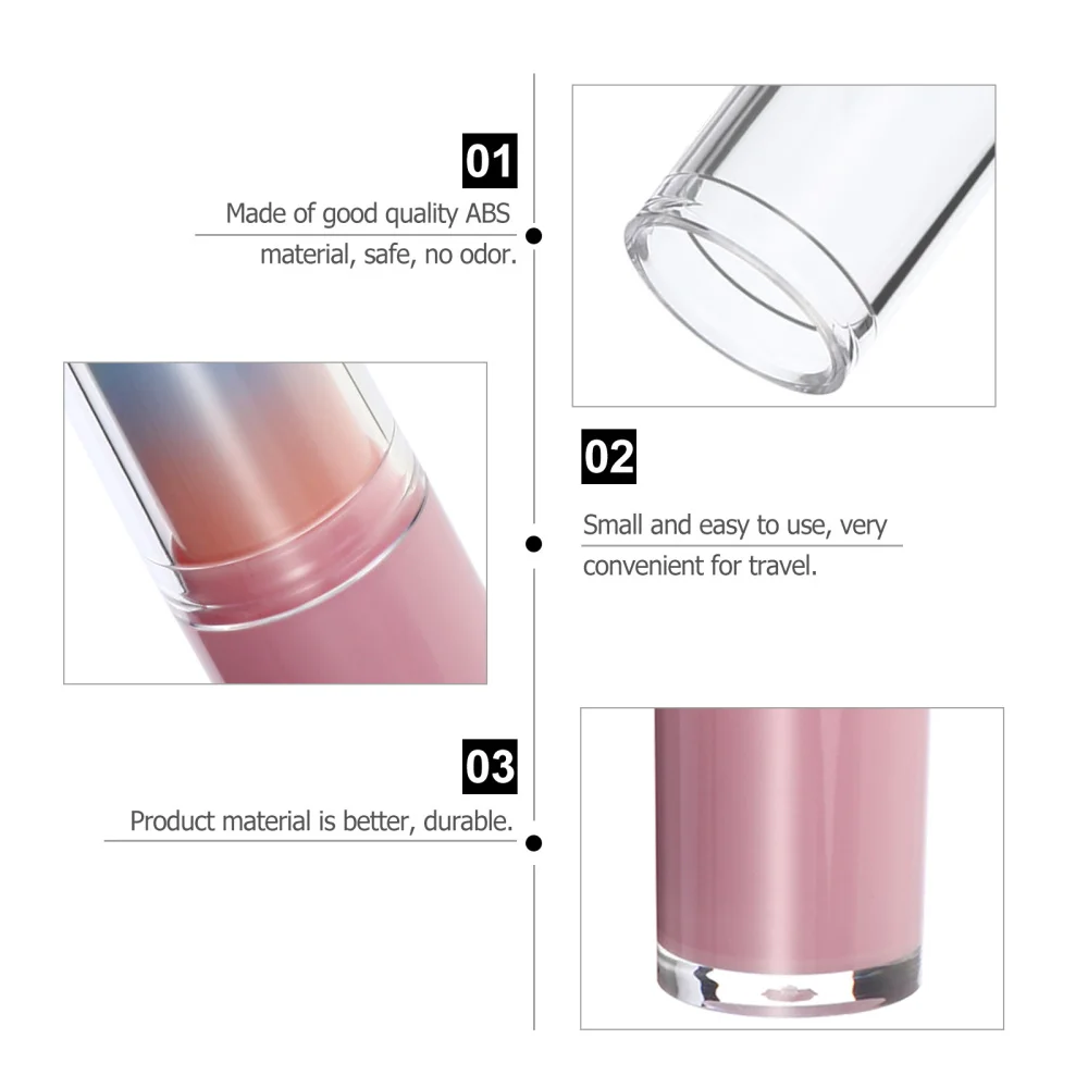 

5pcs Gradient Lipstick Tubes Transparent DIY Empty Lip Balm Containers