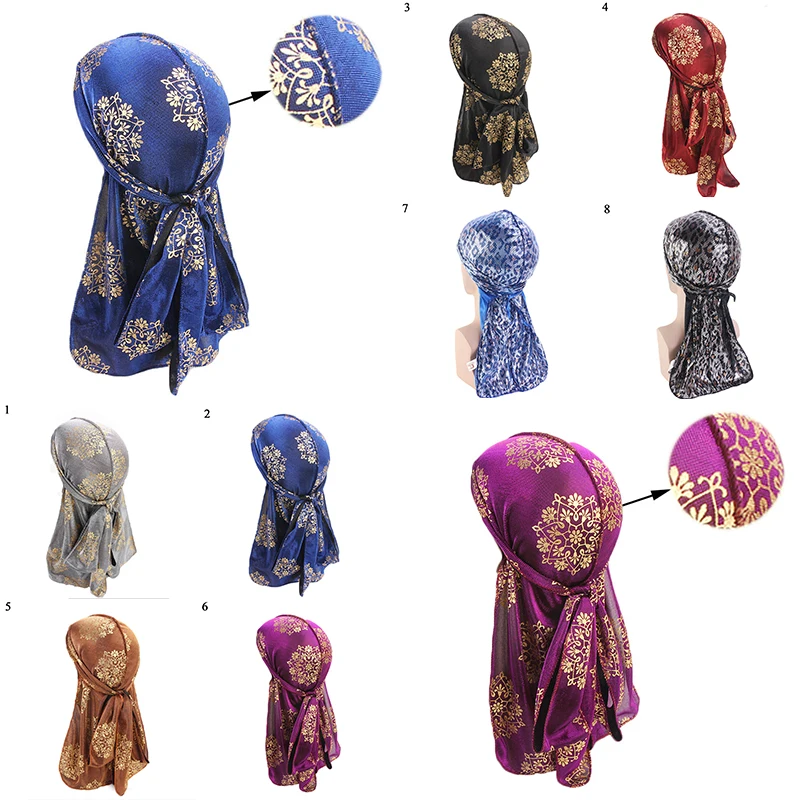 Модные мужские лазерные Баотоу дюраги Бандана тюрбан парики пират шляпа мужчины