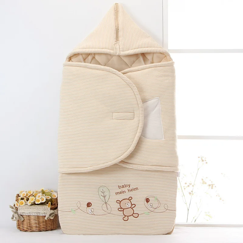Теплый детский спальный мешок зимний конверт для новорожденных чистый хлопок