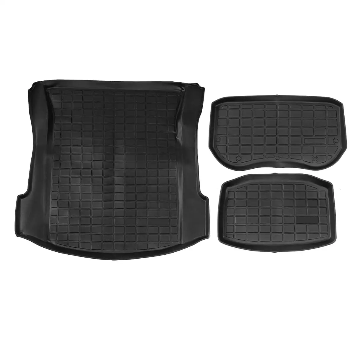 

Новинка 2021 ТПЭ коврик для заднего багажника автомобиля Tesla Model 3 2021 складной коврик для груза водонепроницаемый коврик для хранения в передн...