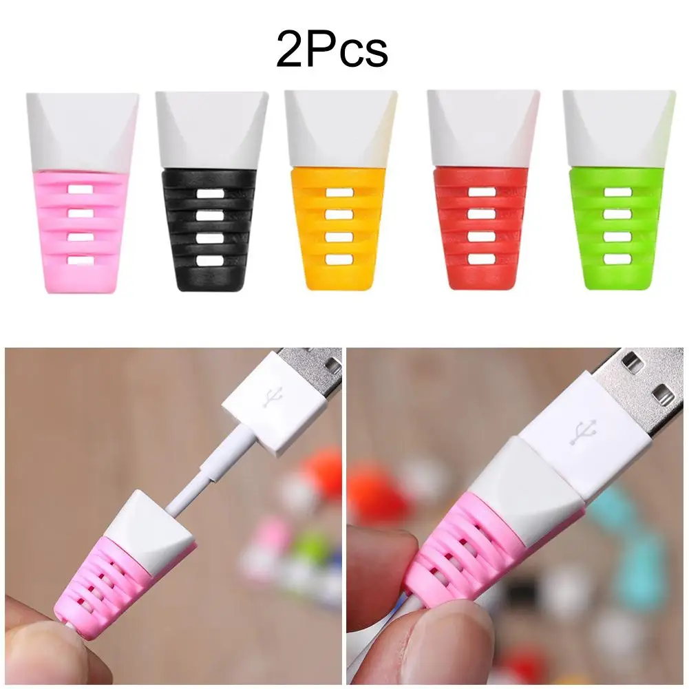 2 шт. USB кабель для зарядки телефона защитный чехол наушников зарядное устройство