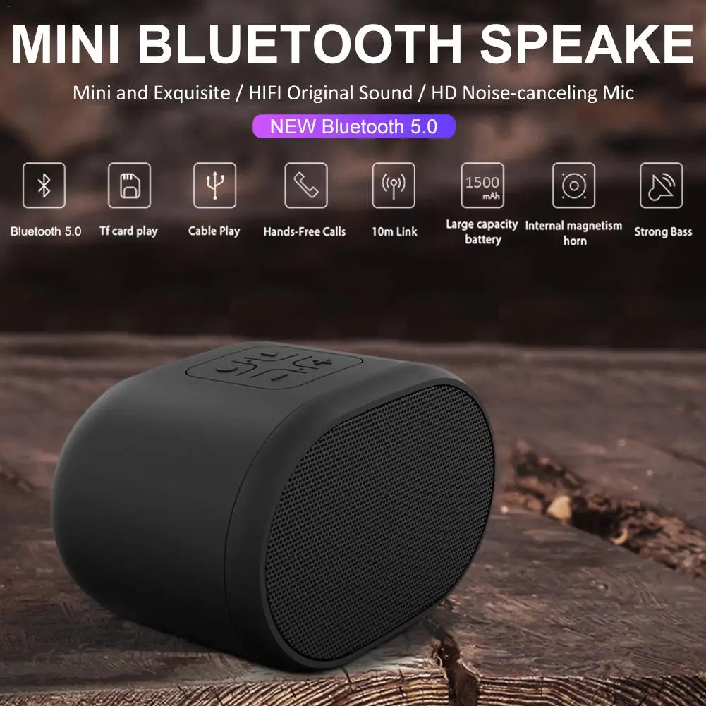 Беспроводной Bluetooth динамик Портативный мини аудио TWS Sub НЧ-динамик с tf-картой HD