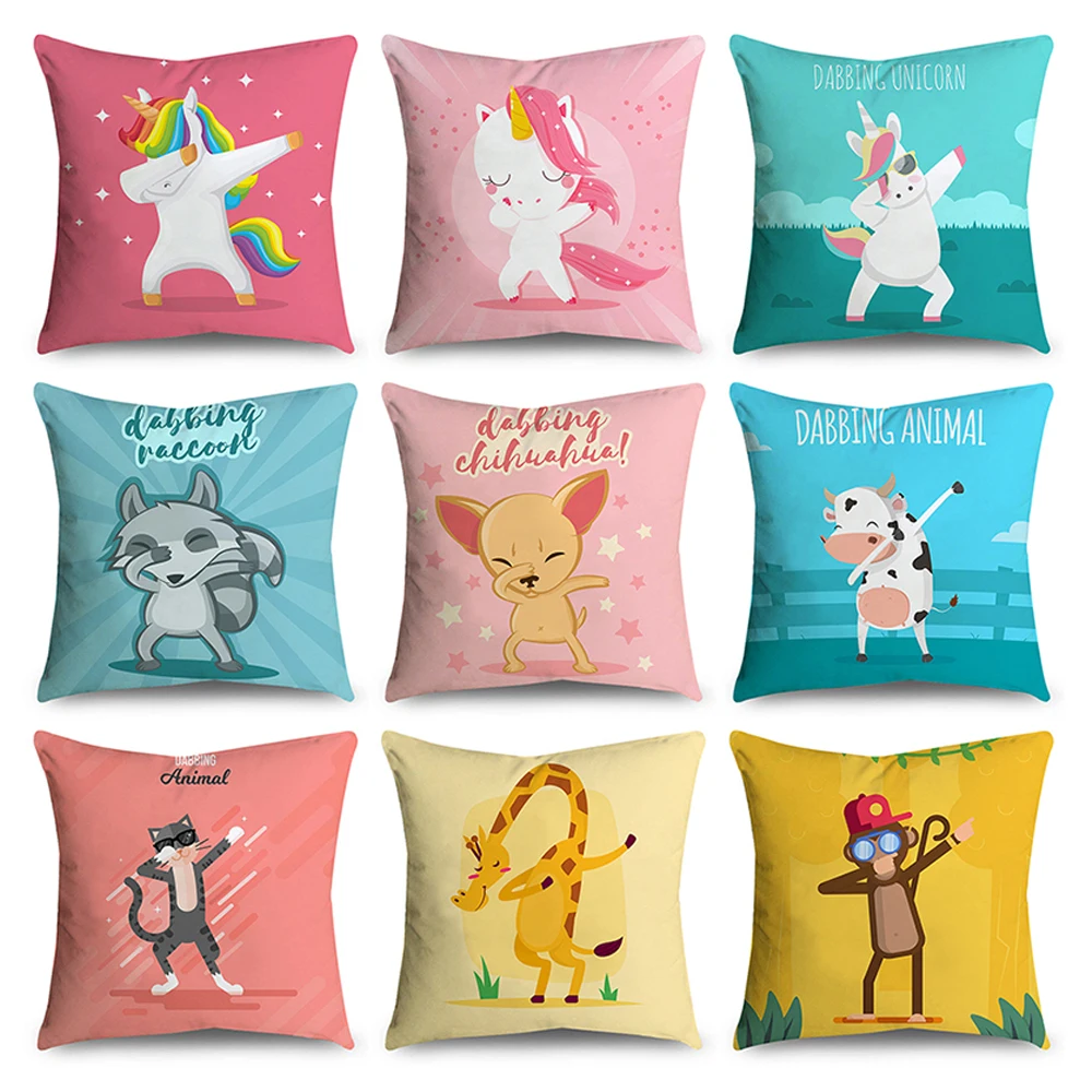 

Мягкая Наволочка из полиэстера для подушки в виде животного, единорога