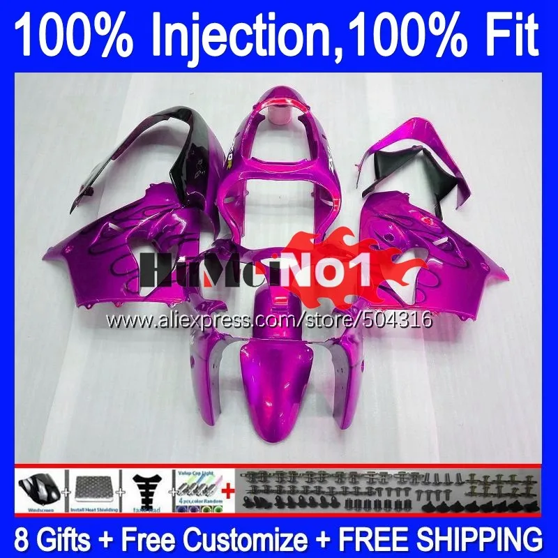 

Injection For KAWASAKI NINJA ZX 9R 900CC 9 R Body 84MC.87 ZX-9R ZX9R 00 01 02 03 ZX9 R 2000 2001 2002 2003 Fairing Rose Pink