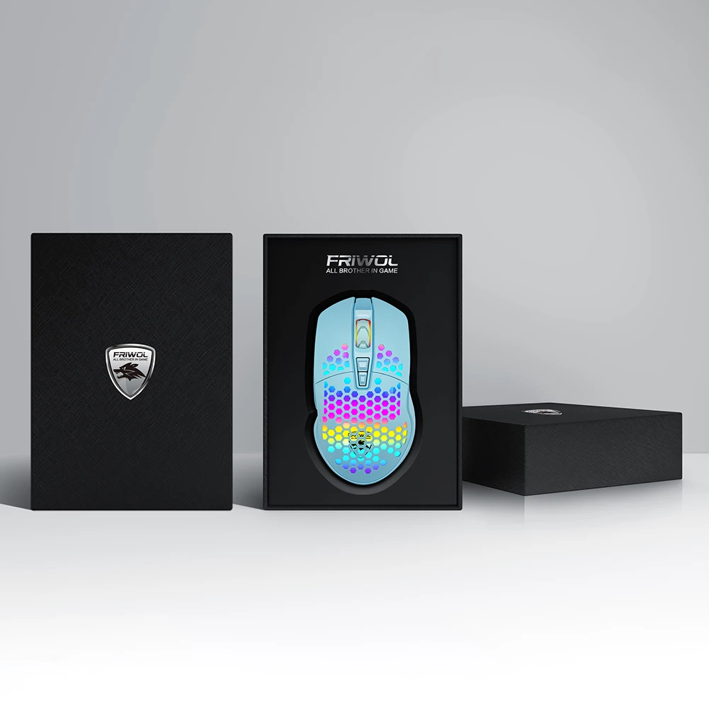 

VODOOL V9 USB Wired Optical Gaming Mouse 4 Gears 4000DPI Adjustable Backlight 7 Buttons Hollow Ergonomic Mice