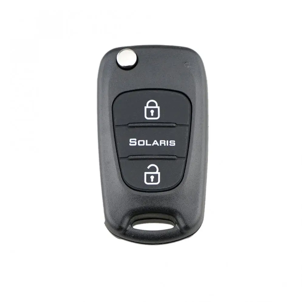 3 Buttons Flip Folding Remote Car Key Case Replacement Blank Fob Shell Fit for Hyundai Solaris 2018 | Автомобили и мотоциклы