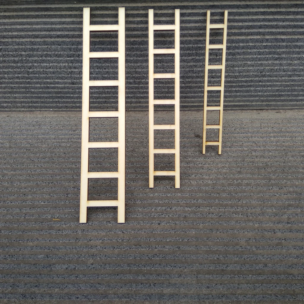 

3pcs Wooden Ladder Doll House Art DIY Craft Scrapbooking Embellishment