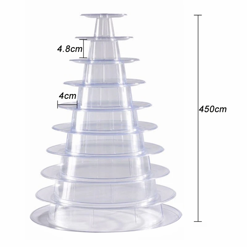 Многослойная витрина для макарон подставка башня из кексов поднос ПВХ украшения